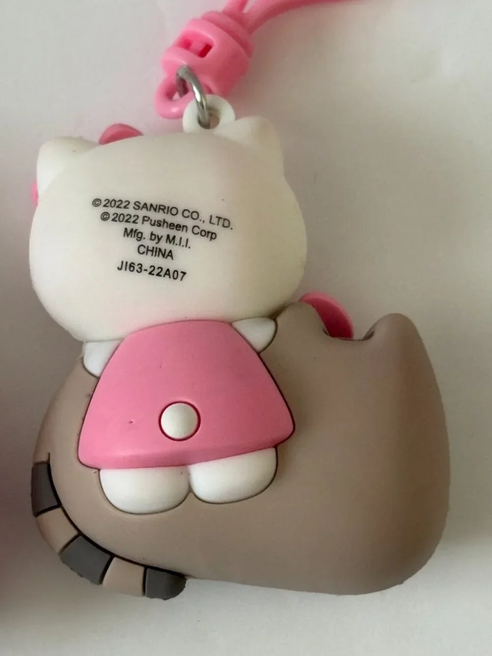 Hello Kitty X Pusheen Clip Figural Keyring Keychain Bag Backpack Lot of 2 Sanrio